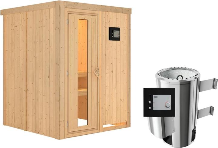 Gedämmte Holztür mit Isolierglas