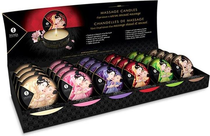 Image du produit Shunga Présentoir Mini bougies de massage (240 ml)