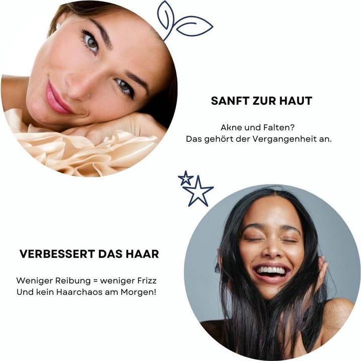 Image du produit Vanessa Beauty Seidenkissenbezug 2er-Set mit Waschbeutel (Taie d'oreiller, 50 x 70 cm)