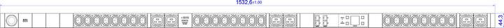 Image du produit Bachmann BN3000 Slave RCM 24xC13 6xC19 mesure p.Ph. 3m H05VV-F 5G 2,5 CEE 3x16A Lan