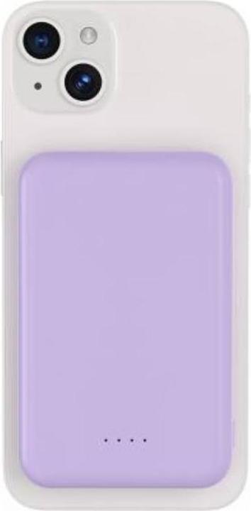 Actual product image Bigben Powerbank Induction Charger, MagSafe Compatible Purple (5000 mAh, 10 W)