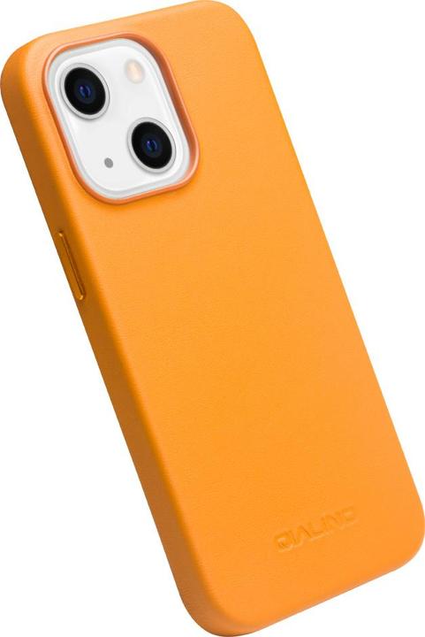Actual product image QiAlino Sleeve (MagSafe compatible) Orange (Apple iPhone 14)