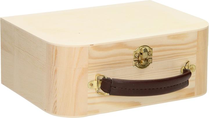 Actual product image Playwood Wooden case with leather handle pine