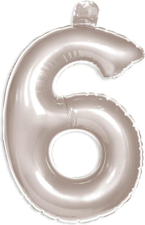Produktbild Folat Nummer Ballon 6 Silber (1 x)