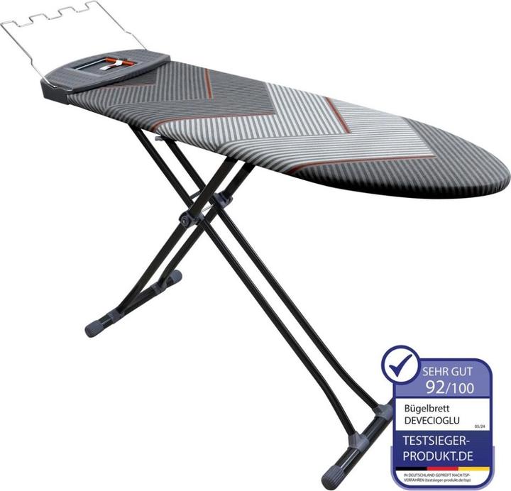 Produktbild Harbinger Bügelbrett, Bügeleisen Ablage, Bügelbrettbezug 40x140cm, Höhe 68-90cm, Grau (140 x 40 cm)