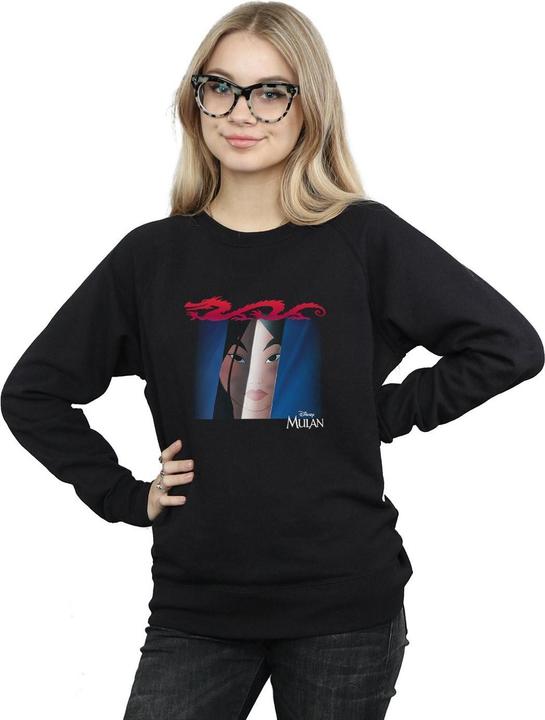 Actual product image Disney Womens/Ladies Mulan Face Peep Sweatshirt (XXL)