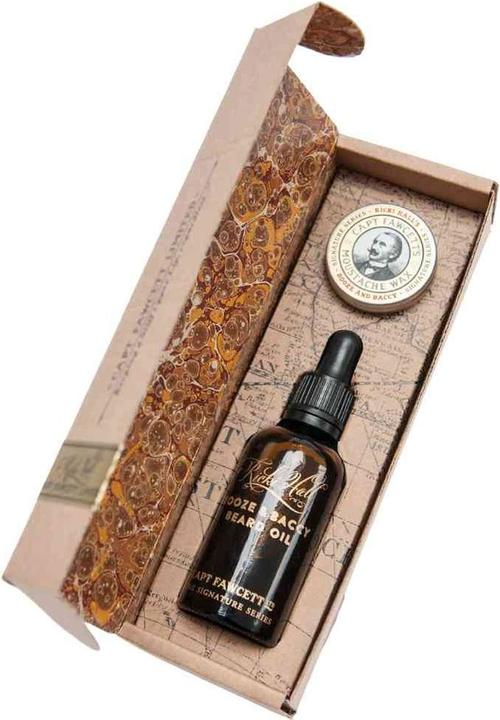 Actual product image Captain Fawcett Capt. Fawcett Care - Ricki Hall Booze & Baccy Beard Oil & Moustache Wax Set