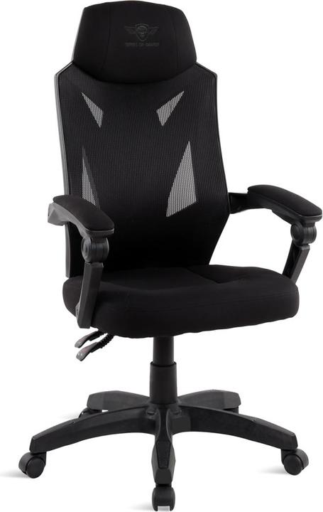 Actual product image Spirit Of Gamer Chaise Gaming Hellcat Black Tissu noir.