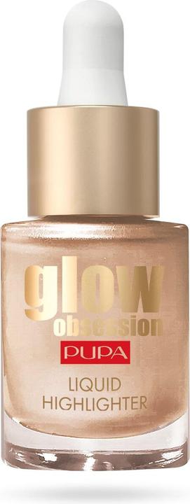 Actual product image Pupa Milano Glow Obsession Liquid Highlighter Metallic Effect Moon Light (002 Moon Light, Highlighter)