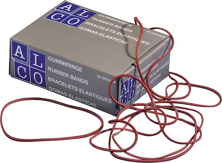Actual product image Alco Rubber bands, natural rubber, red, various sizes (1 pcs.)