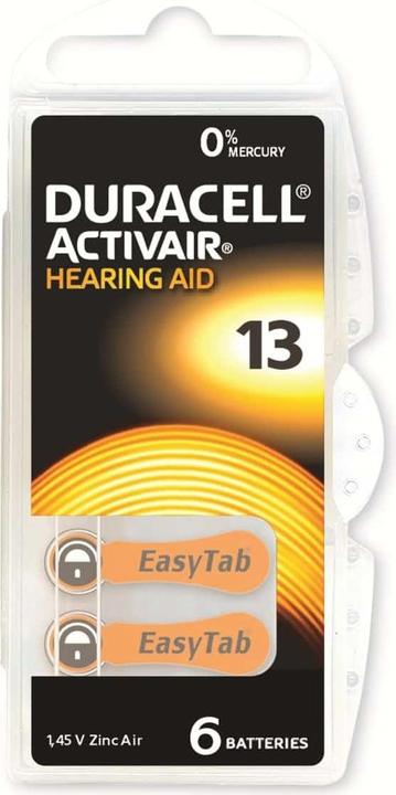 Actual product image Duracell Hearing aid battery Activair 13 (6 pcs., ZA13 GP, 290 mAh)