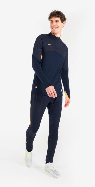 Actual product image Kipsta Women's/men's football training trousers - CLR orange/navy blue (W27)