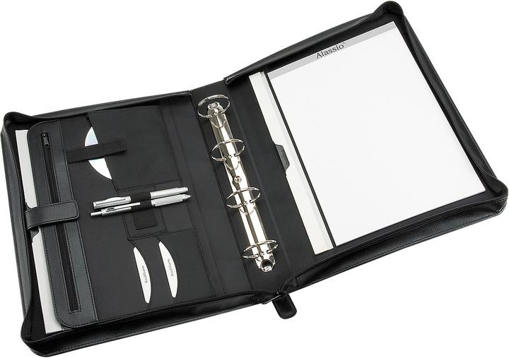 Immagine prodotto Alassio Raccoglitore ad anelli Rimini, DIN A4, similpelle FINEtouch, con tasca per CD (A4, 1 x)