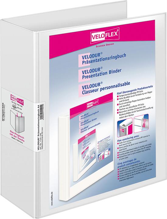 Produktbild Veloflex Präsentationsordner VELODUR, DIN A4, 60mm oder 80mm Rückenbreite, Karton PP (A4, 80 mm, 1 Stück)