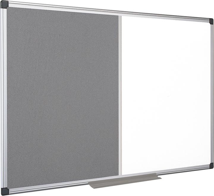 Productafbeelding Bi-Office Combinatiebord MAYA, gecombineerd prikbord en whiteboard, kurk of vilt, verschillende afmetingen (1200 x 900 mm)