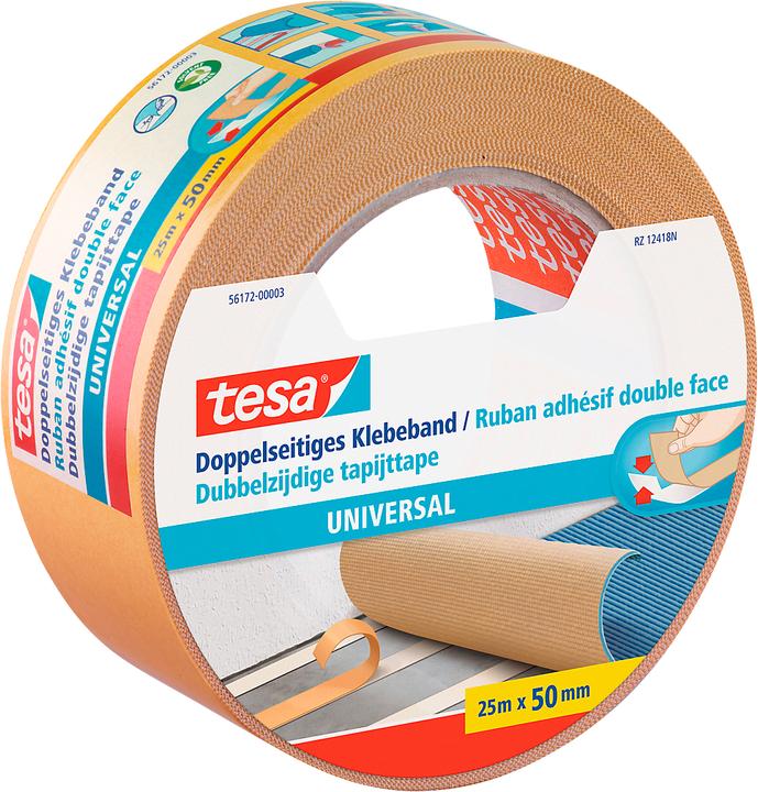 Image du produit tesa Ruban adhésif double face universel, 25 m x 50 mm, blanc, 6 rouleaux (50 mm)