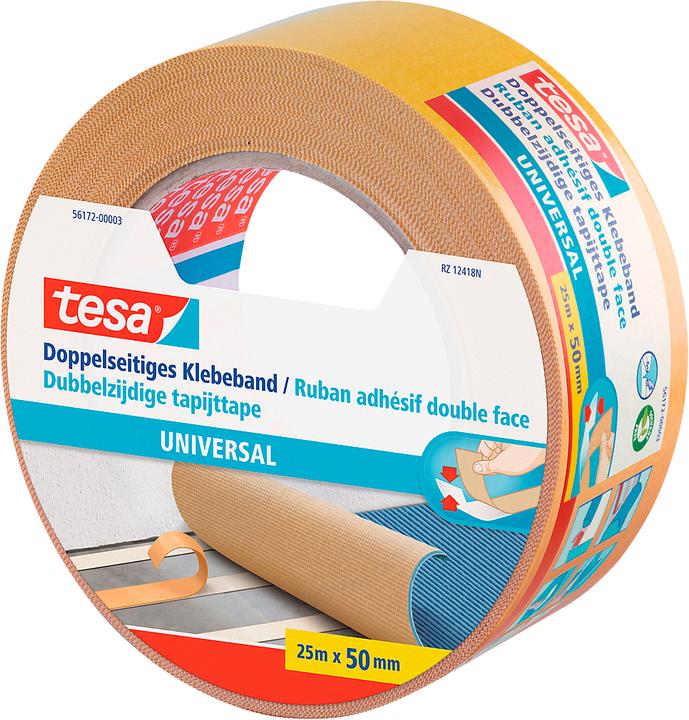 Image du produit tesa Ruban adhésif double face universel, 25 m x 50 mm, blanc, 6 rouleaux (50 mm)