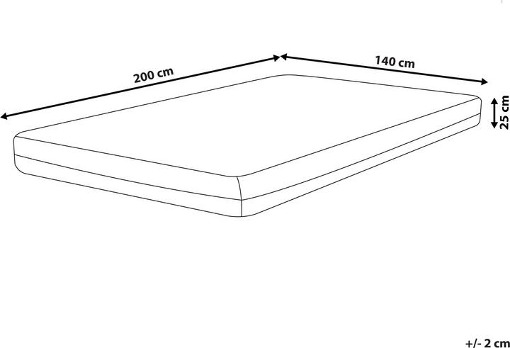 Produktbild Beliani Cozy (140 x 200 cm, Latexkern, Schaumstoffkern)