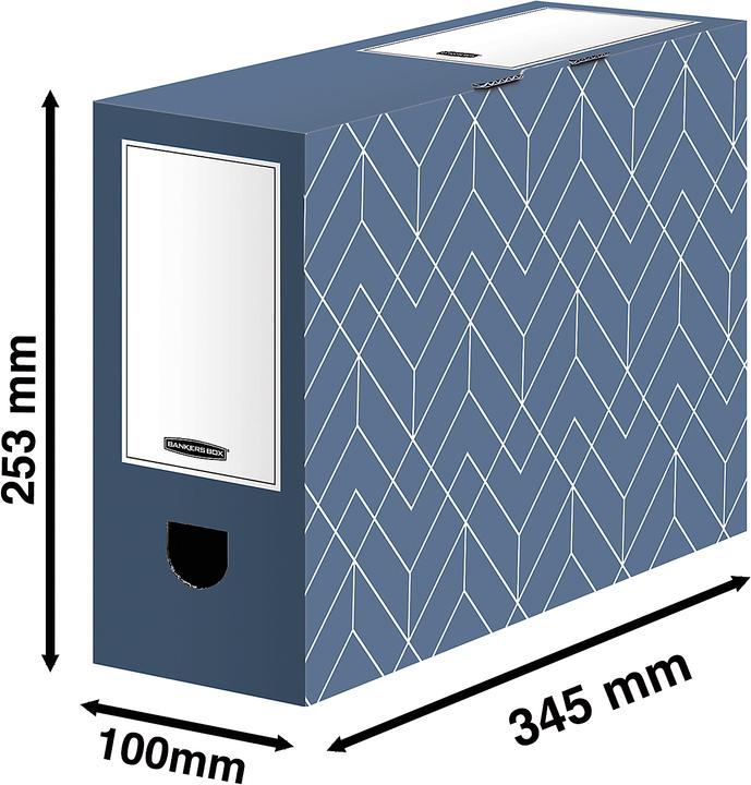Produktbild Bankers Box Archivschachtel ® Décor, FSC®-zertifizierter Karton, für DIN A4 Formate, Grössen- und F... (A4)