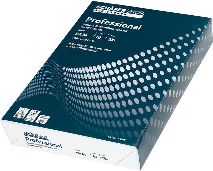 Actual product image Schäfer Shop Copy paper Professional DIN A4, 80 g/m², premium white, FSC, EU flower, Made... (80 g/m², 2500 x, A4)