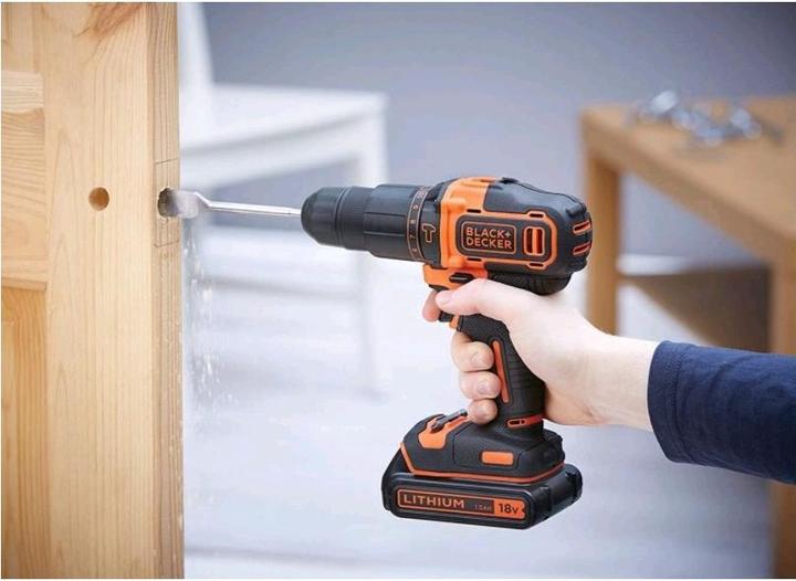 Actual product image Black & Decker Cordless screwdriver drill (Rechargeable battery operated)