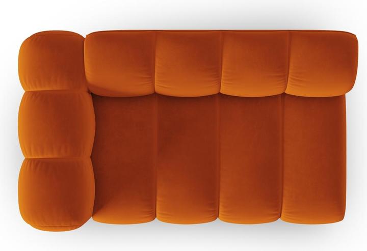 Actual product image Micadoni Velvet Left Modular Sofa, "Lupine", 2 Seats, 145x95x70Made in Europe (2 person sofa, 3-seater, 4-seater)