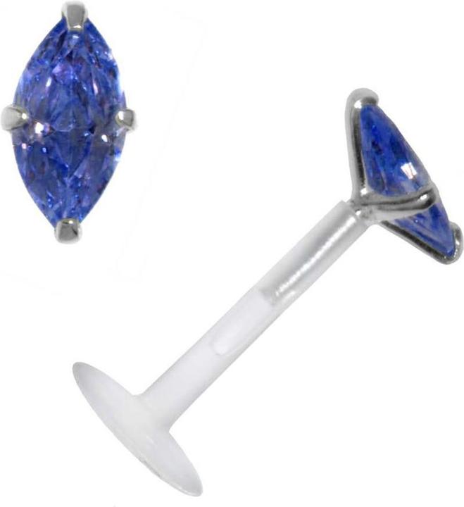 Produktbild Bijouteria Piercing für Lippe/Tragus (Bioplast, Silber 925, Zirkonia)