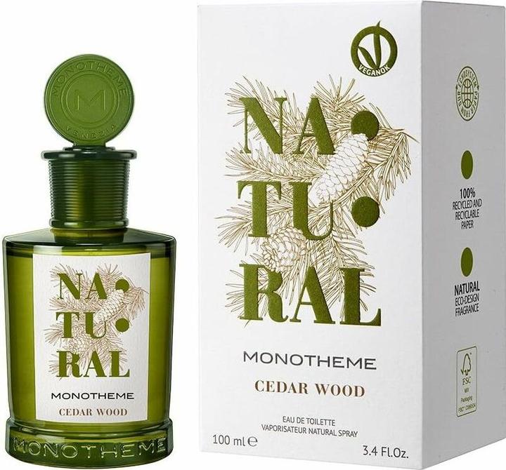 Immagine prodotto Monotheme Profumo unisex Natural Cedar Wood EDT 100 ml (Eau de toilette, 100 ml)