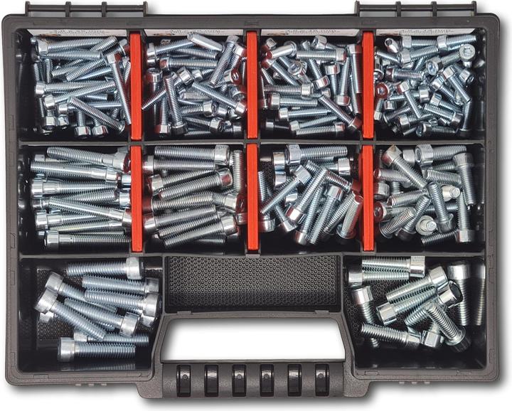 Produktbild Schraubenbox24 Zylinderkopfschrauben Sortiment M4-M5-M6 // 12mm-30mm 210 tlg. Schraubenbox (210 Schrauben pro Stück)