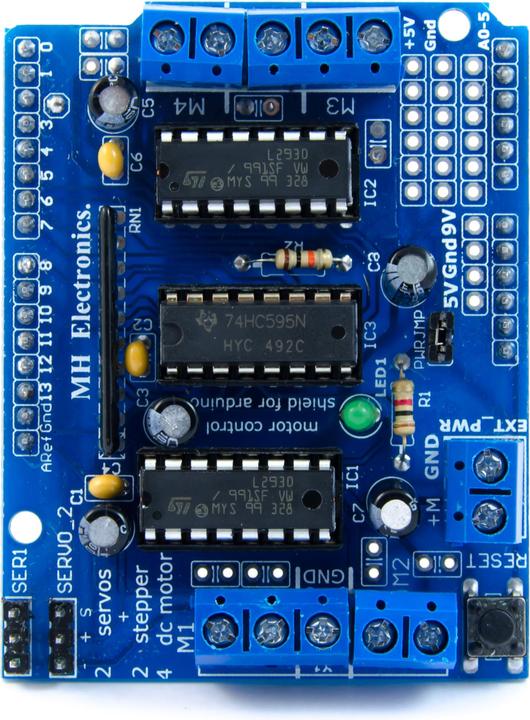 Actual product image Purecrea Motor Control Shield for Arduino V1.0 with L293D