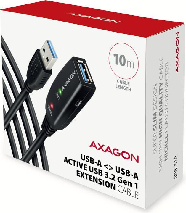 Image du produit Axagon ADR-310 Câble d'extension USB 3.2 Gen 1, actif - 10m (10 m, USB 3.2 Gen 1)