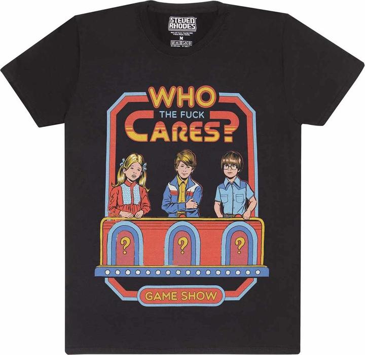 Actual product image Steven Rhodes Unisex Adult Who Cares T-Shirt (S)