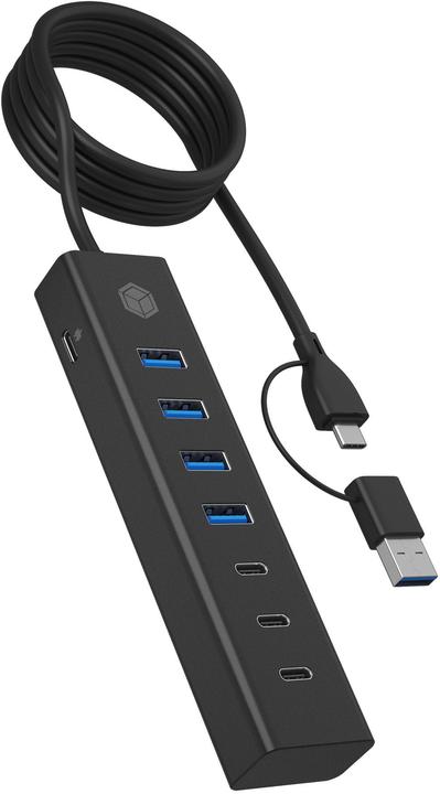 Icy Box IB-HUB1737-C3 (USB-C, 7 Ports)