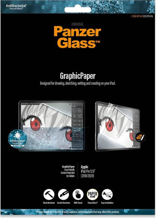 Produktbild PanzerGlass Graphic Paper (1 Stück, iPad Pro 12.9 2020 (4. Gen), iPad Pro 12.9 2021 (5. Gen), iPad Pro 12.9 2018 (3. Gen))