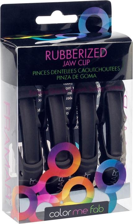 Immagine prodotto Framar Gator Clips a mascella gommata 4 pezzi - Nero (4 pz.)