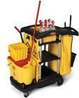 Actual product image Rubbermaid System trolley high capacity black with bag, handle clamps and hooks