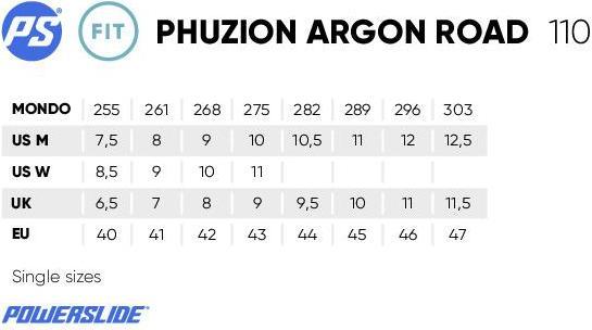 Actual product image Powerslide PHUZION SKATES Argon Road Black 110 41 (41)