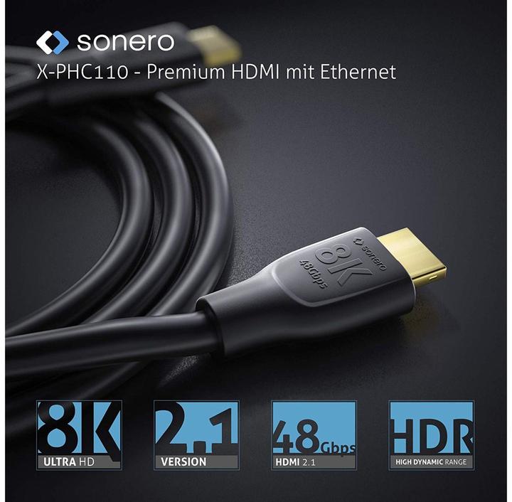 Produktbild Purelink sonero Premium Ultra High Speed HDMI 8K Kabel - 2,00m (2 m, HDMI)