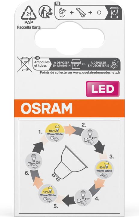 Image du produit Osram Star+ Three Step Dim Par16 (GU10, 3.70 W, 350 lm, 1 x, F)