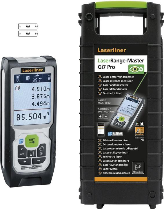 Image du produit Laserliner Télémètre laser vert LaserRange-Master Gi7 Pro (70 m, 515 nm)