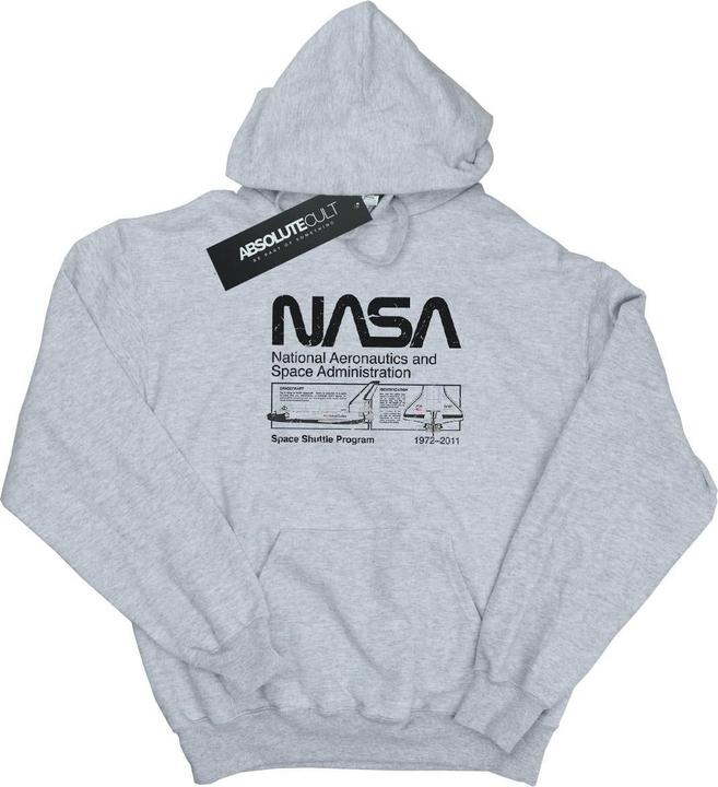 Actual product image Nasa Girls Classic Space Shuttle Hoodie (128)