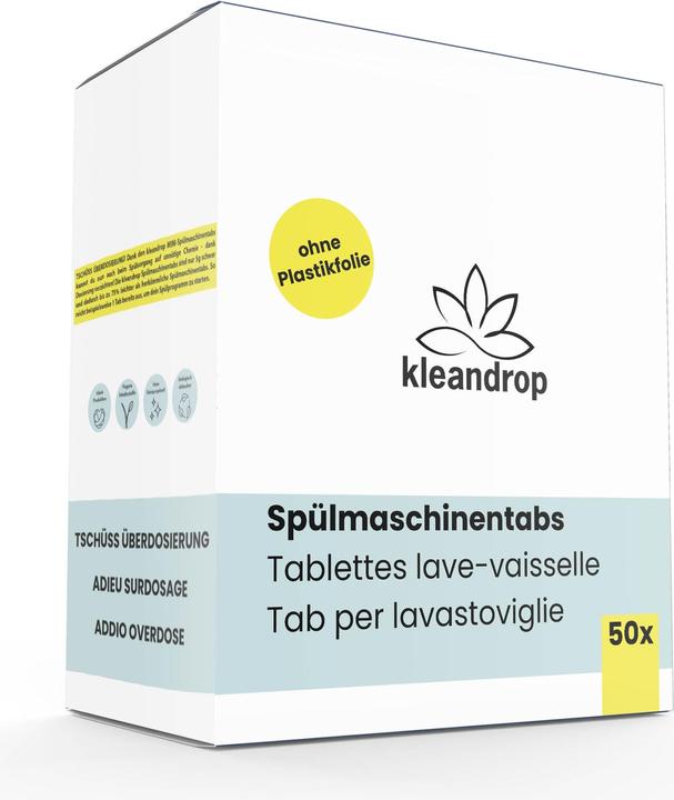 Kleandrop Spülmaschinentabs (Tabs, 50 Waschgänge)