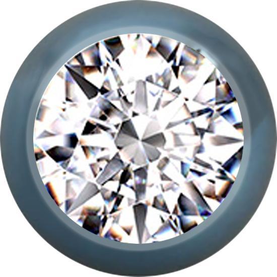 Immagine prodotto Star Piercing Micro sfera azzurra con cristallo argento (senza ottone, Acciaio chirurgico 316L)