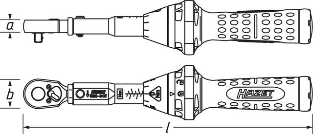 Produktbild HAZET Drehmomentschlüssel (1/4", 2.50 Nm, 25 Nm)