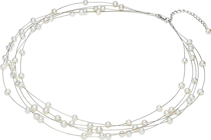 Actual product image Valero Pearls Ladies sterling silver freshwater cultured pearl silver 45.0 cm base chain + 5.0 cm extension - (Sterling Silver, 45 - 50 cm)