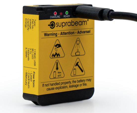 Suprabeam 1'400mAh V3air rechargeable int.charging