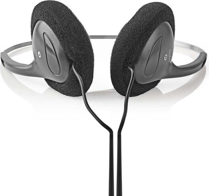 Actual product image Nedis On-ear headphones Wired 1.2 m Black, one-size, HPWD1101BK (Cable)