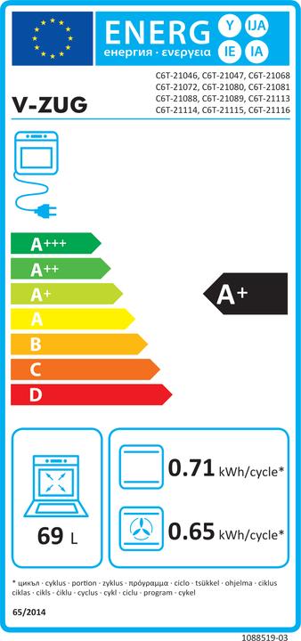 Energy Label V-Zug 2104600002