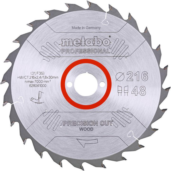 Produktbild Metabo Kreissägeblatt HW/CT 216x30, 48 WZ