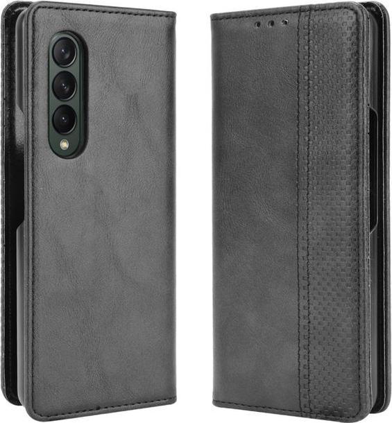 Produktbild MU Classic Retro Leder Bookcover Hülle (Samsung Galaxy Z Fold3)